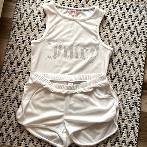 COPY - Juicy Couture White Velour Pajama Set